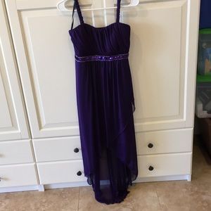 Purple evening dress